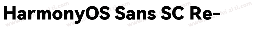 HarmonyOS Sans SC Re字体转换